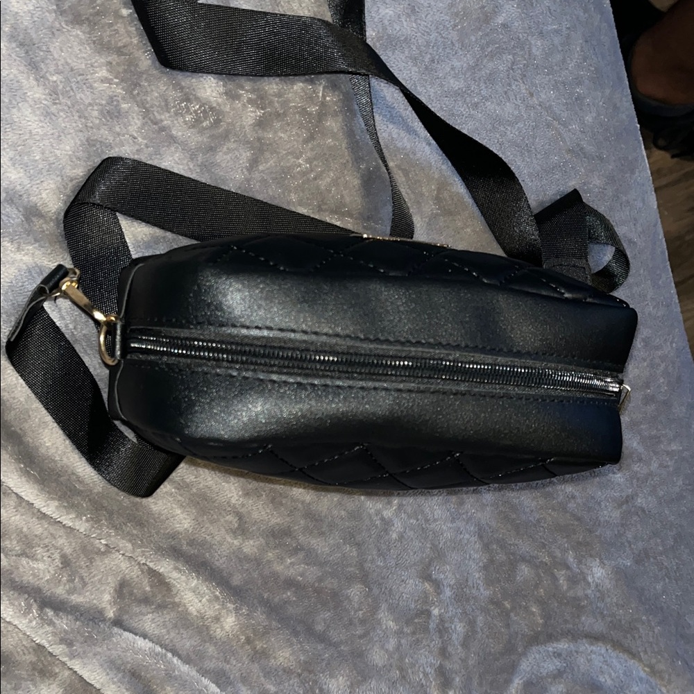 Sleek Black Quilted Men's Bag
